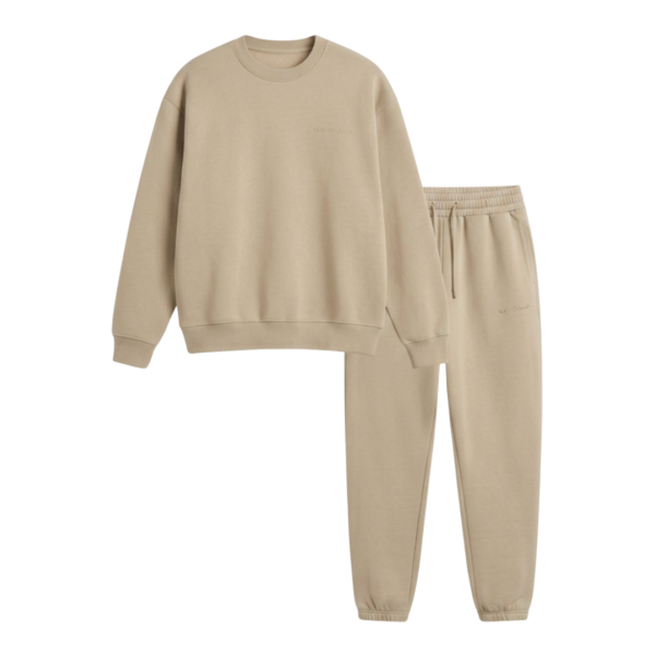 Custom sweatsuit ZS105 fleece sweatshirt and jogger set streetwear front view