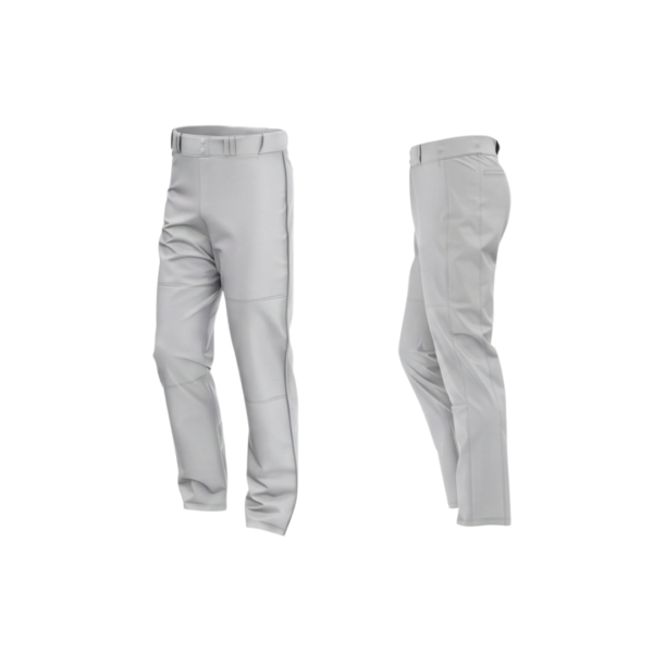 Custom baseball pants ZS153 performance stretch team pants front and side view