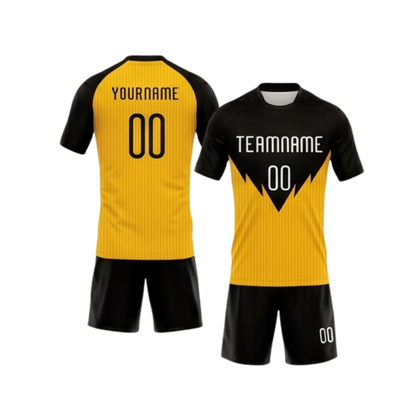 Custom volleyball uniform ZS026 sublimated team kit jersey and shorts front and back view
