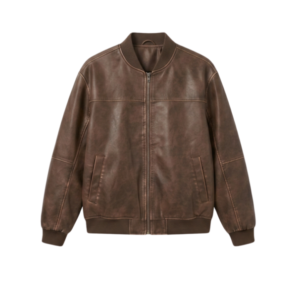 Premium Custom bomber jacket ZS122 luxury streetwear outerwear front view