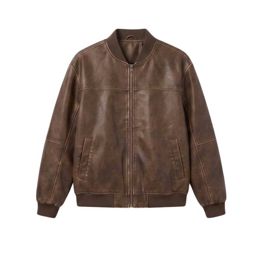 Premium Custom bomber jacket ZS122 luxury streetwear outerwear front view