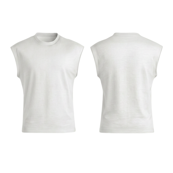Custom men’s tank top ZS074 front and back view breathable gym activewear vest