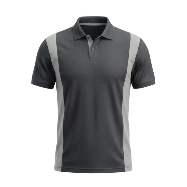 Custom polo shirt ZS091 piqué cotton short sleeve classic collar front view