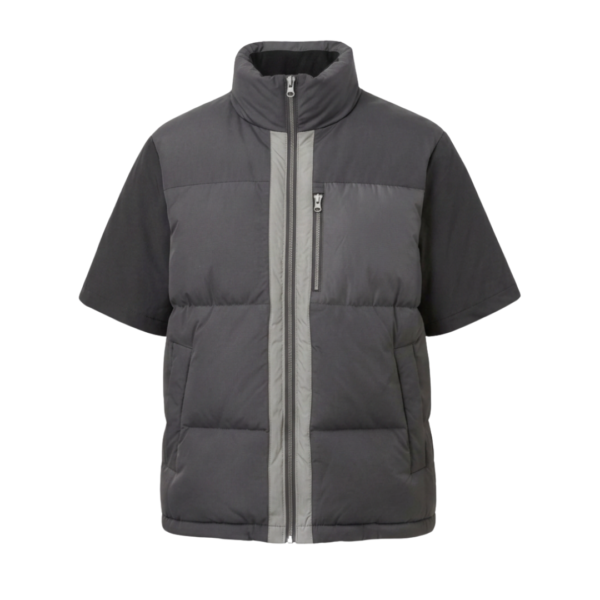 Custom puffer jacket ZS132 insulated winter streetwear outerwear front view