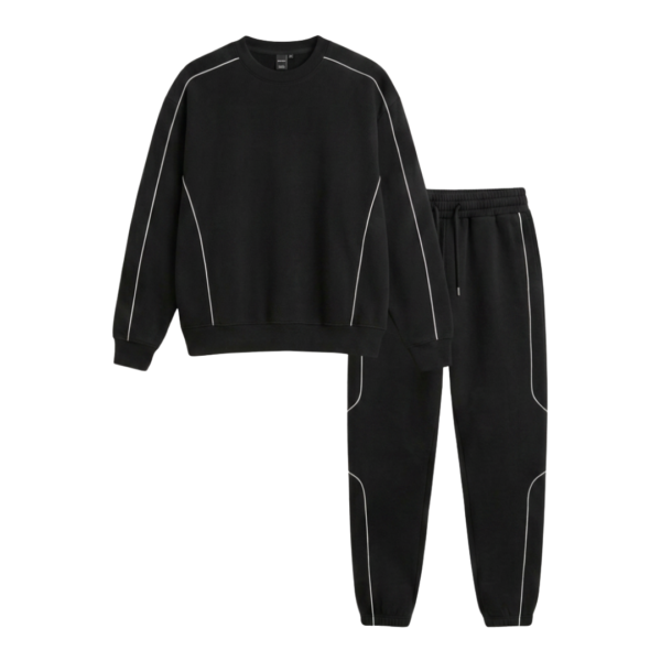 Custom sweatsuit ZS108 fleece sweatshirt and jogger set streetwear front view