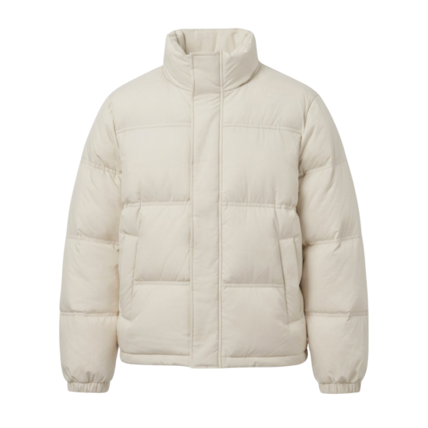 Custom puffer jacket ZS134 insulated winter streetwear outerwear front view