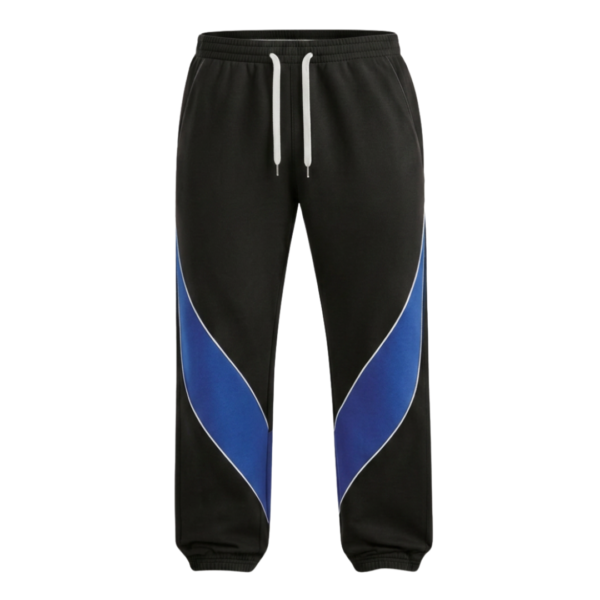 Custom sweatpants ZS118 fleece streetwear jogger pants front view with drawstring
