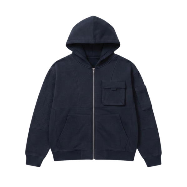 Custom hoodie ZS103 cotton fleece streetwear pullover front view