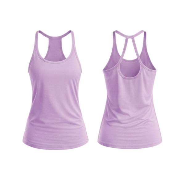 Custom women’s tank top ZS079 front and back view breathable gym activewear vest