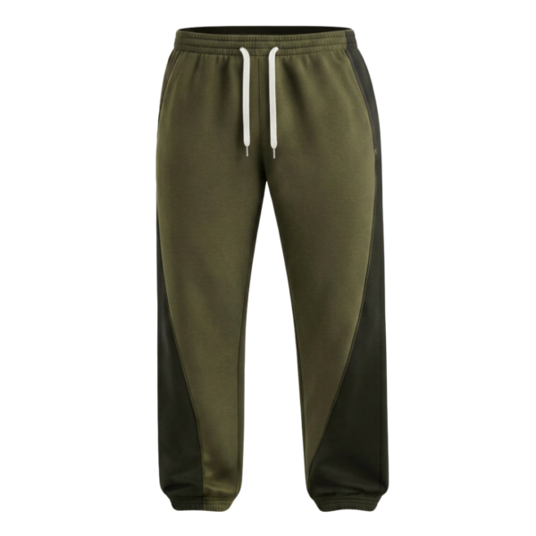 Custom sweatpants ZS120 fleece streetwear jogger pants front view with drawstring