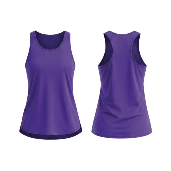 Custom women’s tank top ZS080 front and back view breathable gym activewear vest