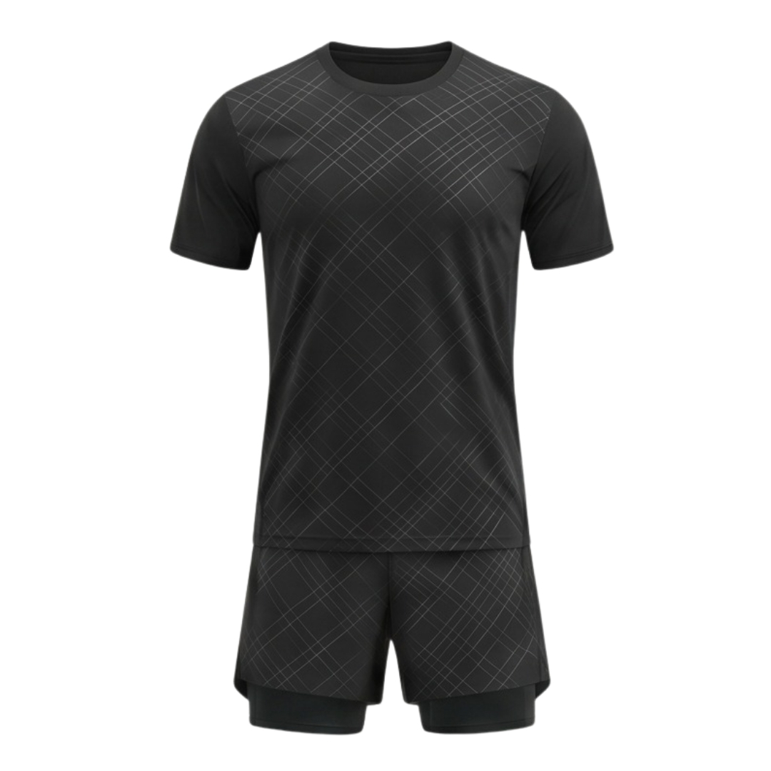 Custom active tees and shorts set ZS066 moisture wicking gym and training wear