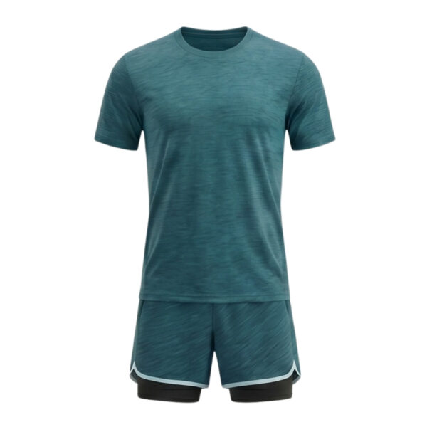 Custom active tees and shorts set ZS067 moisture wicking gym and training wear