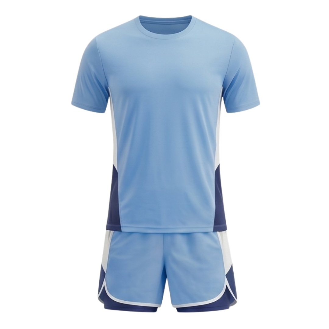 Custom active tees and shorts set ZS065 moisture wicking gym and training wear
